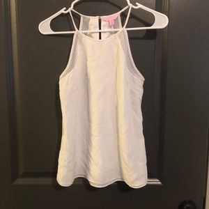 White Mesh Tank Top